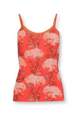Tops|Pip Studio Armelloses Top Flora Firenze Koralle Rot