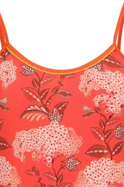Tops|Pip Studio Armelloses Top Flora Firenze Koralle Rot