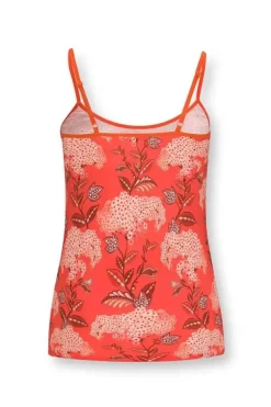 Tops|Pip Studio Armelloses Top Flora Firenze Koralle Rot