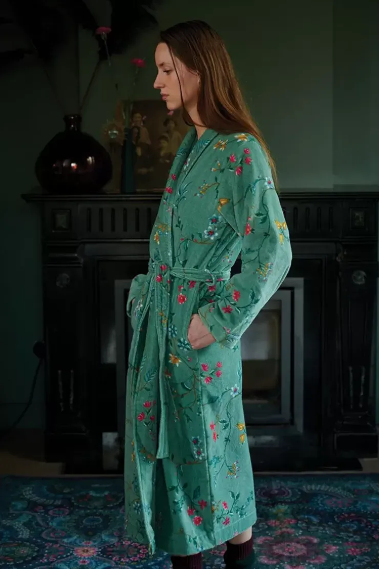 Bademäntel|Pip Studio Bademäntel Les Fleurs Grun