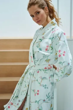 Bademäntel|Pip Studio Bademäntel Les Fleurs Weis