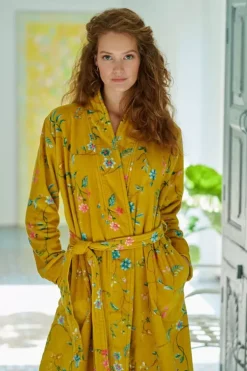 Bademäntel|Pip Studio Bademäntel Les Fleurs Gelb