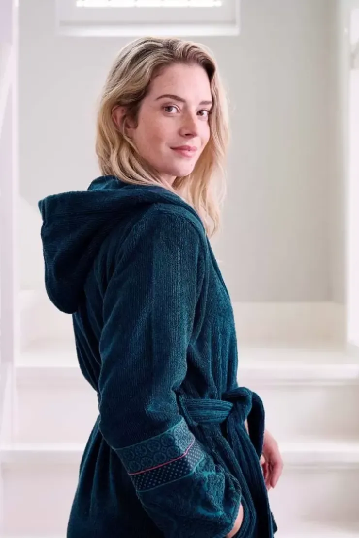 Bademäntel|Pip Studio Bademäntel Soft Zellige Dunkel Blau