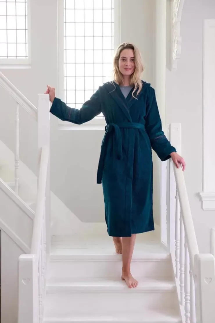 Bademäntel|Pip Studio Bademäntel Soft Zellige Dunkel Blau