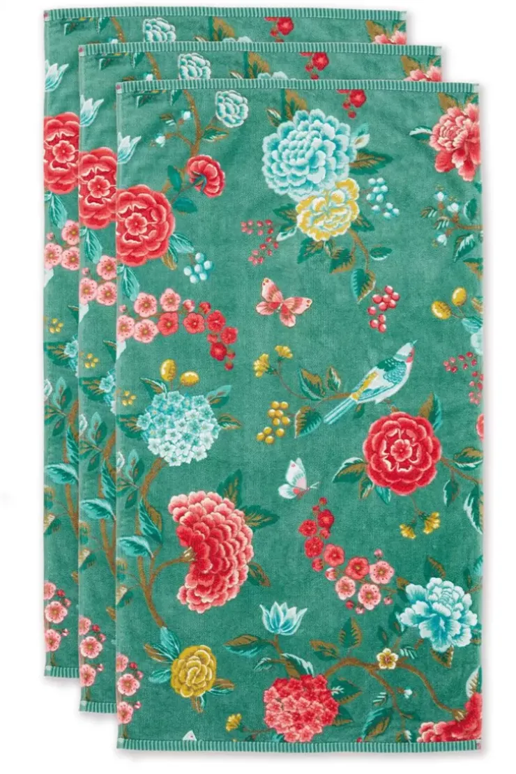 Handtücher|Pip Studio Badetuch Set/3 Good Evening 55X100 Cm Grun