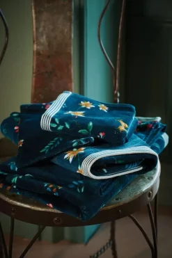 Handtücher|Pip Studio Badetuch Set/3 Les Fleurs Dunkel 55X100 Cm Blau