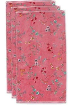 Handtücher|Pip Studio Badetuch Set/3 Les Fleurs 55X100 Cm Rosa