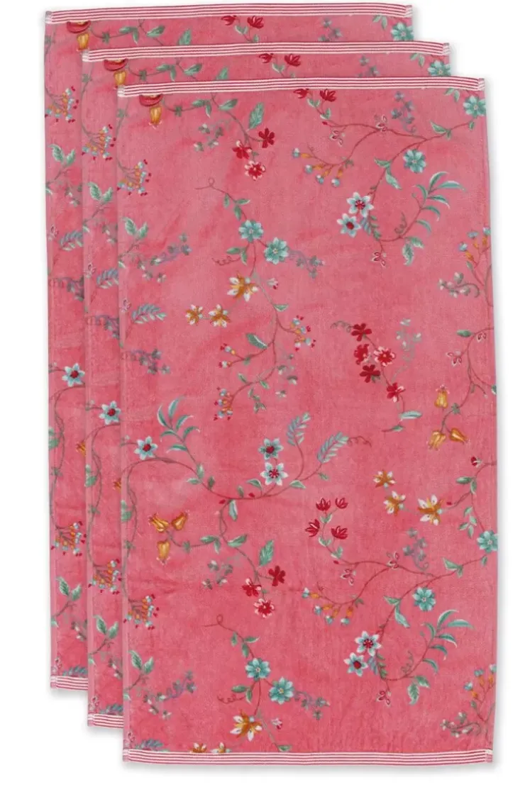Handtücher|Pip Studio Badetuch Set/3 Les Fleurs 55X100 Cm Rosa