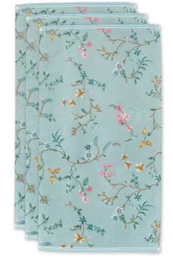 Handtücher|Pip Studio Badetuch Set/3 Les Fleurs 55X100 Cm Blau