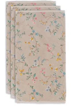 Handtücher|Pip Studio Badetuch Set/3 Les Fleurs 55X100 Cm Khaki