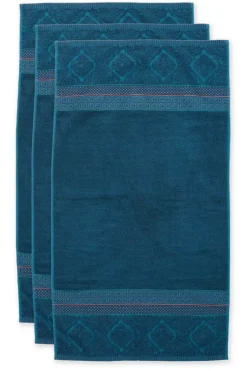 Handtücher|Pip Studio Badetuch Set/3 Soft Zellige Dunkel 55X100 Cm Blau
