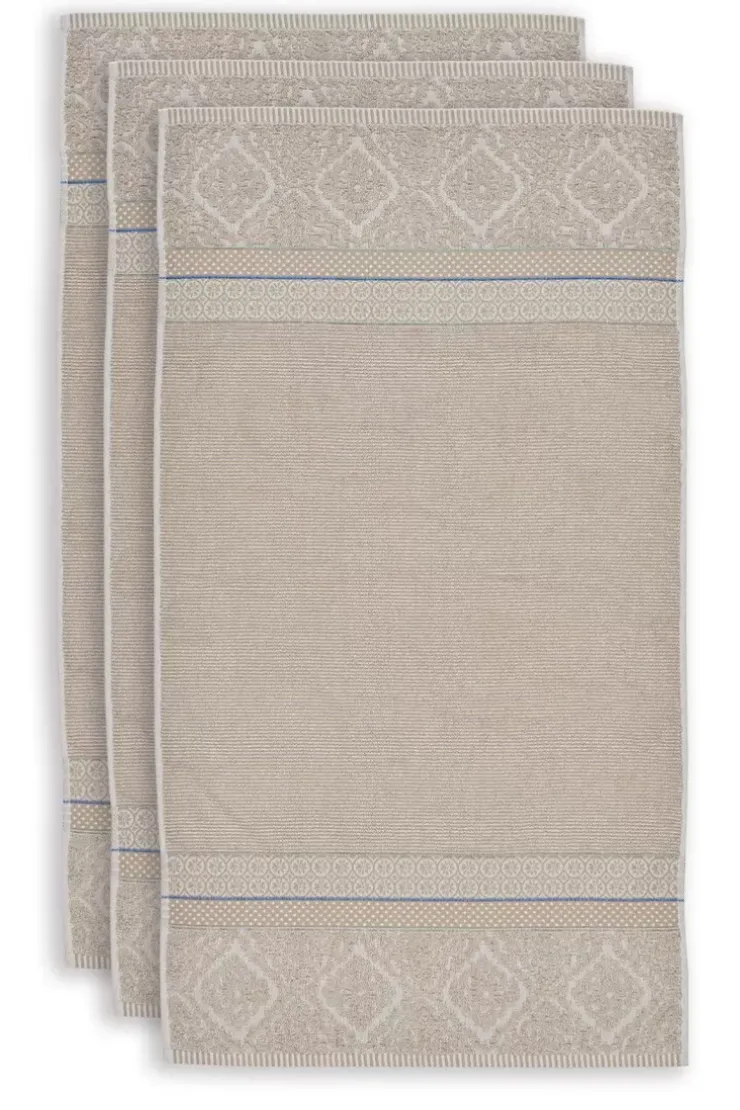 Handtücher|Pip Studio Badetuch Set/3 Soft Zellige 55X100 Cm Khaki