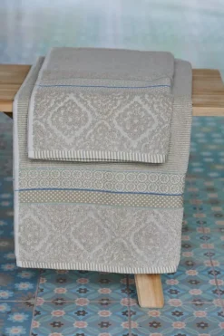 Handtücher|Pip Studio Badetuch Set/3 Soft Zellige 55X100 Cm Khaki