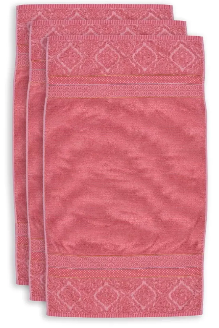 Handtücher|Pip Studio Badetuch Set/3 Soft Zellige 55X100 Cm Koralle