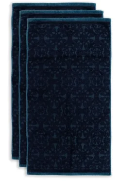 Handtücher|Pip Studio Badetuch Set/3 Tile De Pip Dunkel 55X100 Cm Blau