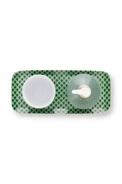 Seifenspender|Pip Studio Badezimmeraccessoires Set/3 Kyoto Festival Grun