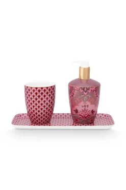 Seifenspender|Pip Studio Badezimmeraccessoires Set/3 Kyoto Festival Dunkel Rosa