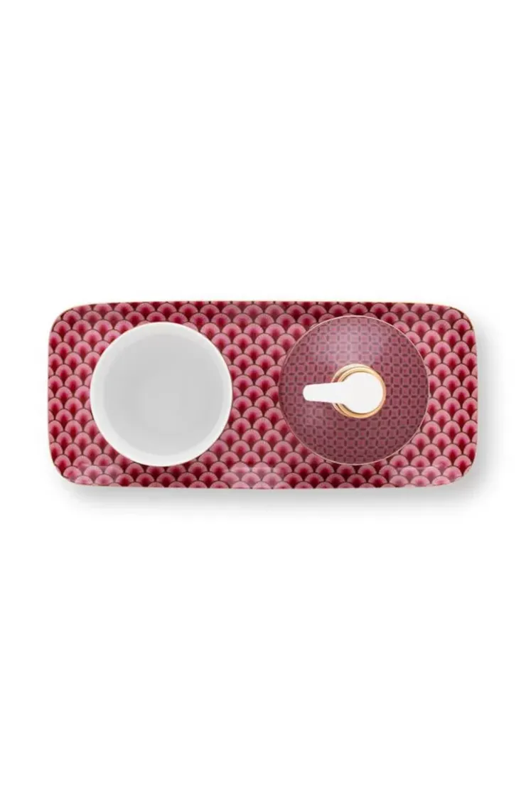 Seifenspender|Pip Studio Badezimmeraccessoires Set/3 Kyoto Festival Dunkel Rosa