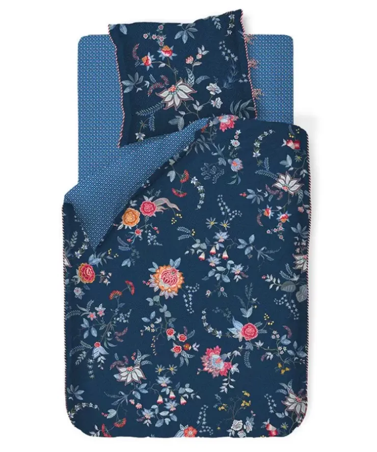 Bettbezüge|Pip Studio Bettbezug Flower Festival Dunkel Blau