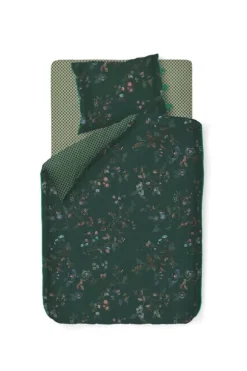 Bettbezüge|Pip Studio Bettbezug Kawai Flower Dunkel Grun