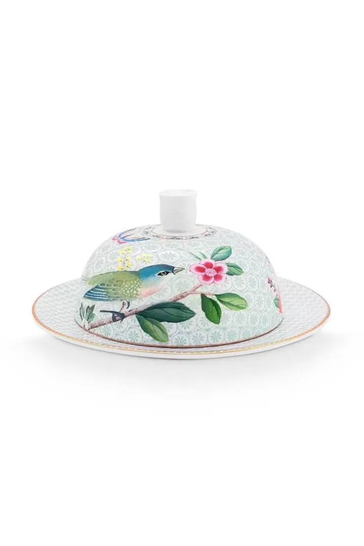 Butterschalen|Pip Studio Blushing Birds Butterschale Runde Weis
