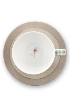 Tasse & Untertasse|Pip Studio Blushing Birds Cappuccino Tasse & Untertasse Khaki