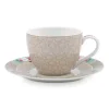 Tasse & Untertasse|Pip Studio Blushing Birds Espresso Tasse & Untertasse Khaki