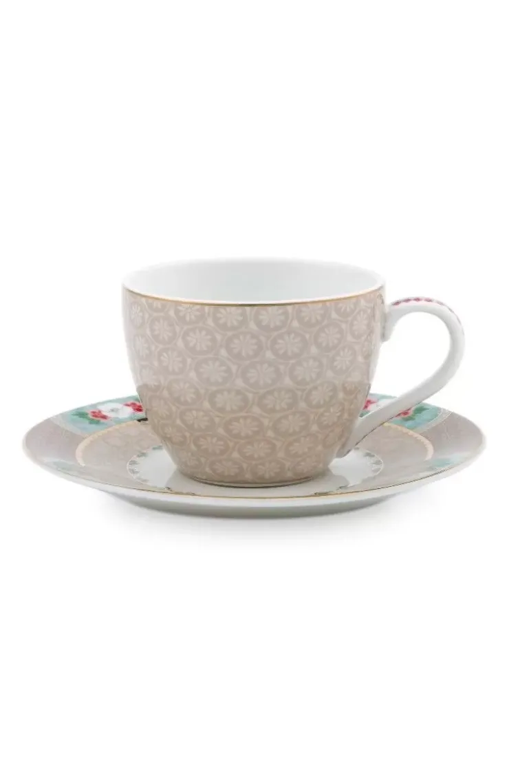 Tasse & Untertasse|Pip Studio Blushing Birds Espresso Tasse & Untertasse Khaki