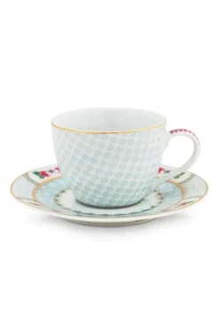 Tasse & Untertasse|Pip Studio Blushing Birds Espresso Tasse & Untertasse Weis