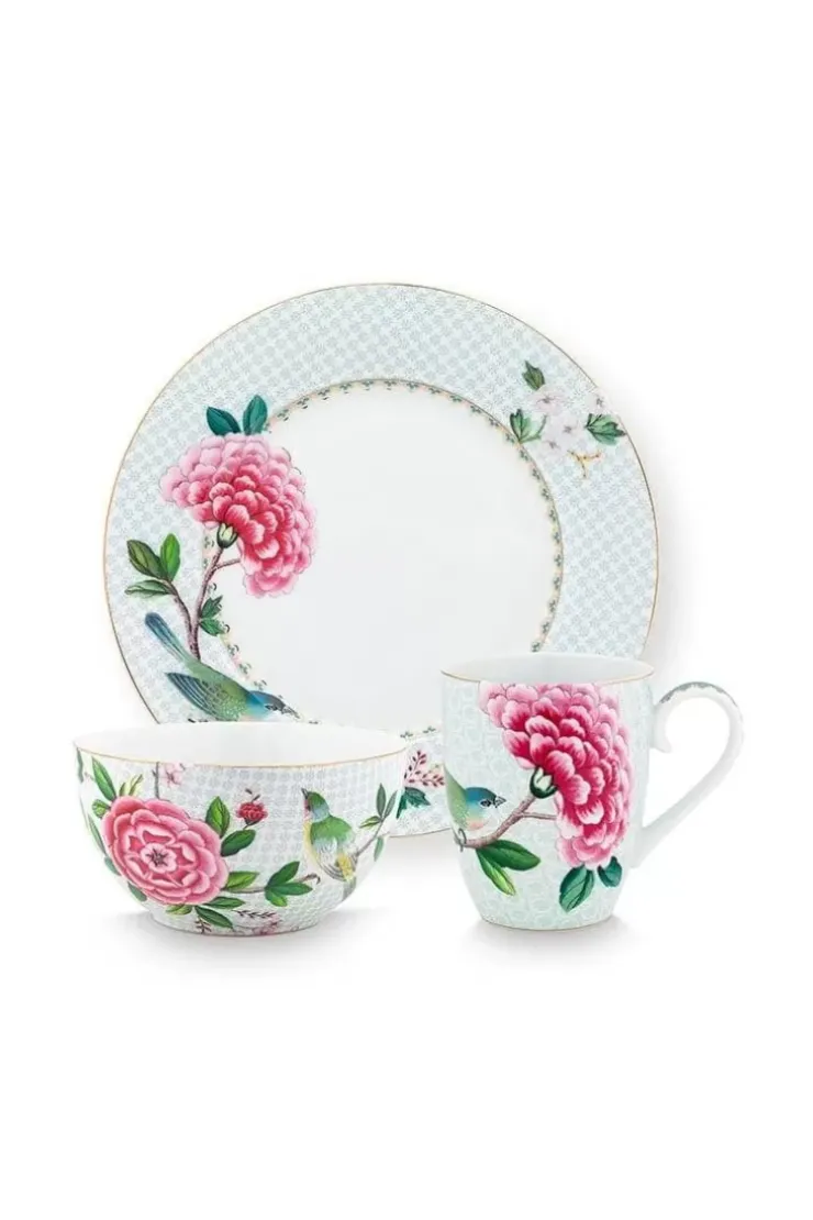 Porzellan Sets|Pip Studio Blushing Birds Fruhstuck Set/3 Weis