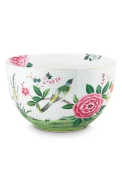 Salatschüsseln|Pip Studio Blushing Birds Grose Schale 23 Cm Weis