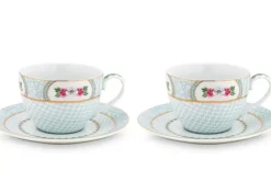 Tasse & Untertasse|Pip Studio Blushing Birds Set/2 Cappuccino Tassen & Untertassen Weis