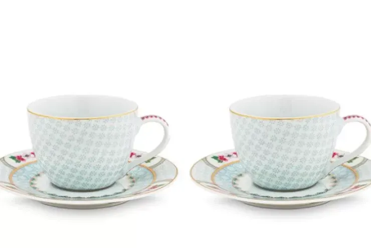 Tasse & Untertasse|Pip Studio Blushing Birds Set/2 Espresso Tassen & Untertassen Weis