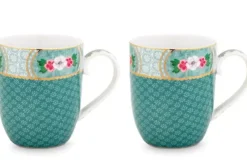 Kaffeetassen|Pip Studio Blushing Birds Set/2 Tassen Klein Blau