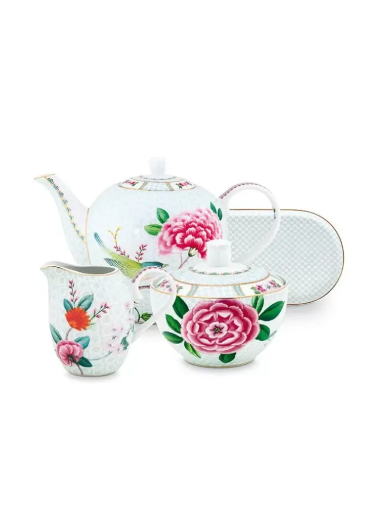 Porzellan Sets|Pip Studio Blushing Birds Tee Set/4 Weis