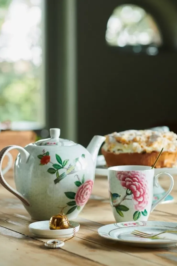 Teebeutelablage|Pip Studio Blushing Birds Teebeutelablage 9 Cm Weis