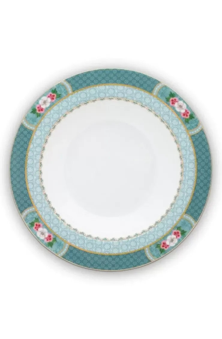 Tiefe Teller|Pip Studio Blushing Birds Tiefer Teller 21,5 Cm Blau