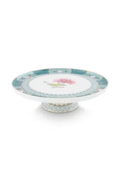 Tortenteller|Pip Studio Blushing Birds Tortenteller Klein 21Cm Blau