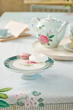 Tortenteller|Pip Studio Blushing Birds Tortenteller Klein 21Cm Blau