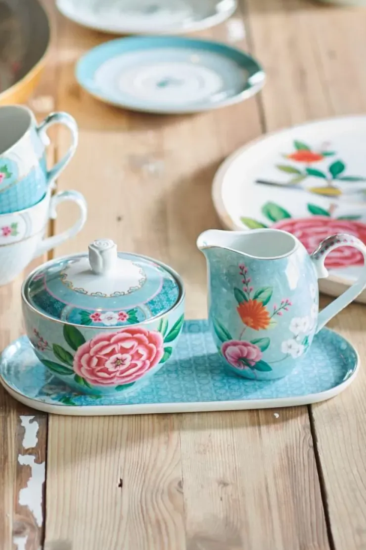 Zuckerdose|Pip Studio Blushing Birds Zucker- Und Milchschale Blau
