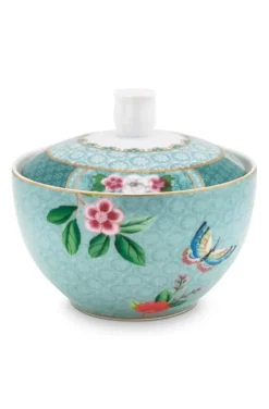 Zuckerdose|Pip Studio Blushing Birds Zuckerdose Blau