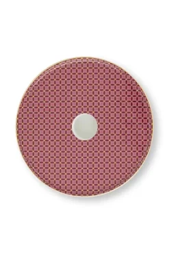 Kerzenhalter|Pip Studio Cross Stitch Kerze Schale 14Cm Rosa