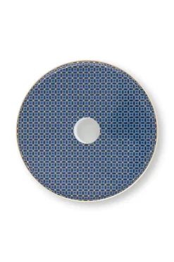 Kerzenhalter|Pip Studio Cross Stitch Kerze Schale 14Cm Blau