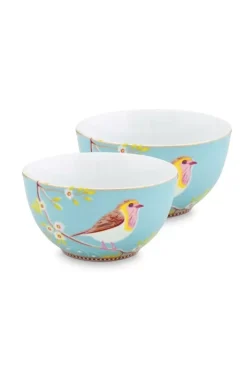 Schalen|Pip Studio Early Bird Set/2 Schalen 15 Cm Blau