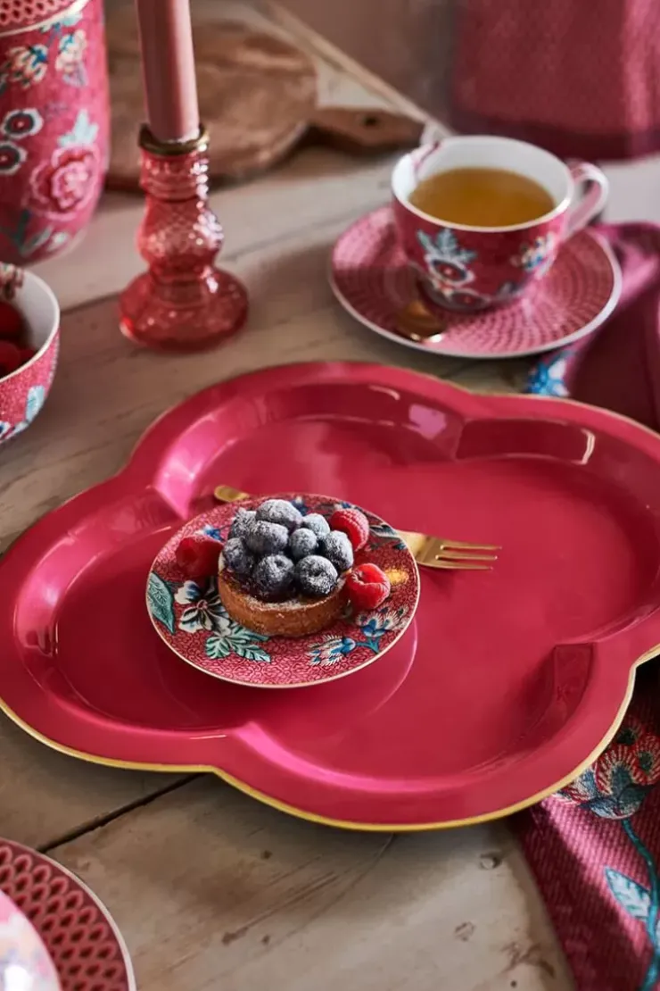 Schale Und Tabletts|Pip Studio Fancy Schale Gross Dunkel Rosa