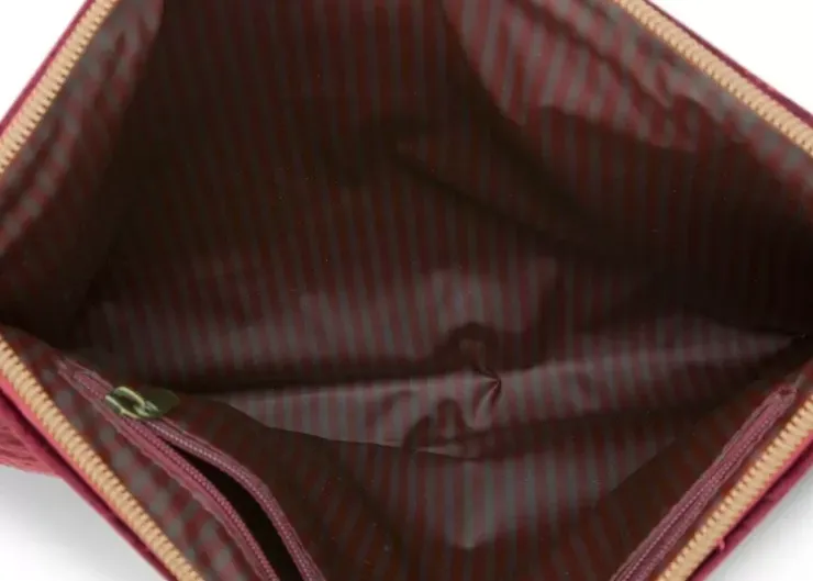 Beautycases|Pip Studio Flaches Necessaire Gross Samt Quiltey Days Rot
