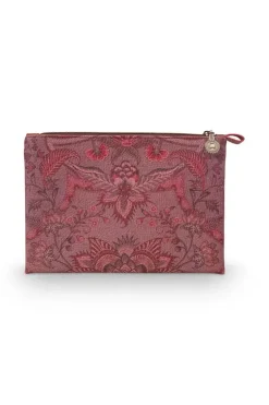 Necessaire|Pip Studio Flaches Necessaire Medium Kyoto Festival Dunkel Rosa