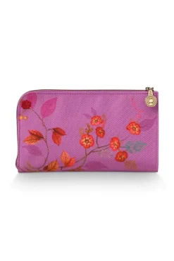 Necessaire|Pip Studio Flaches Necessaire Reisverschluss Kawai Flower Fuchsia