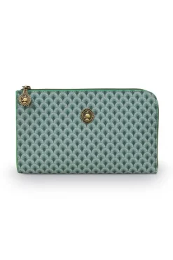 Beautycases|Pip Studio Flaches Necessaire Reisverschluss Suki Grun