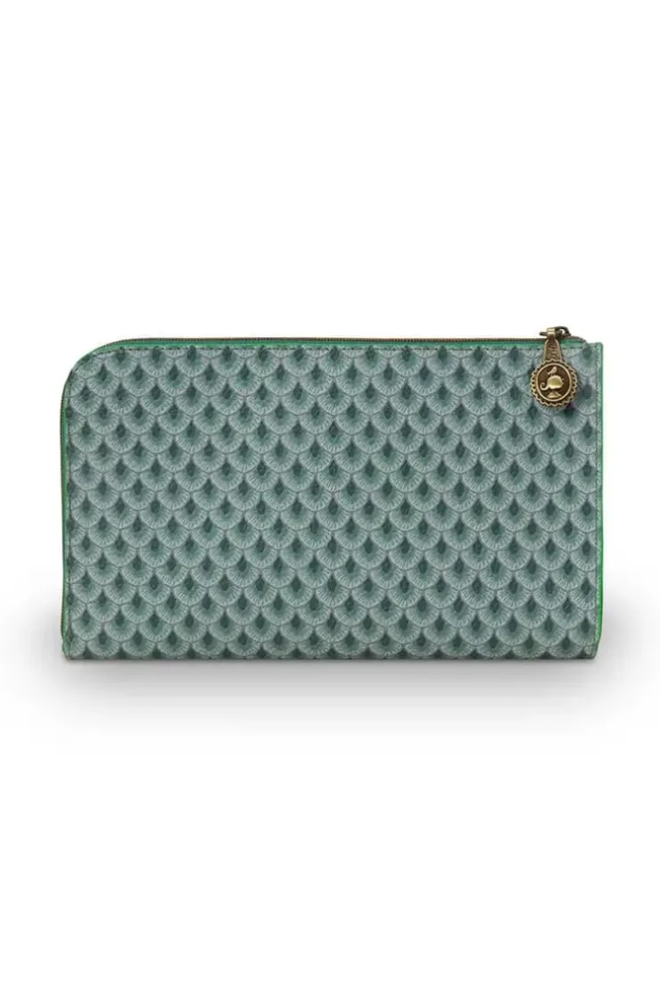 Beautycases|Pip Studio Flaches Necessaire Reisverschluss Suki Grun